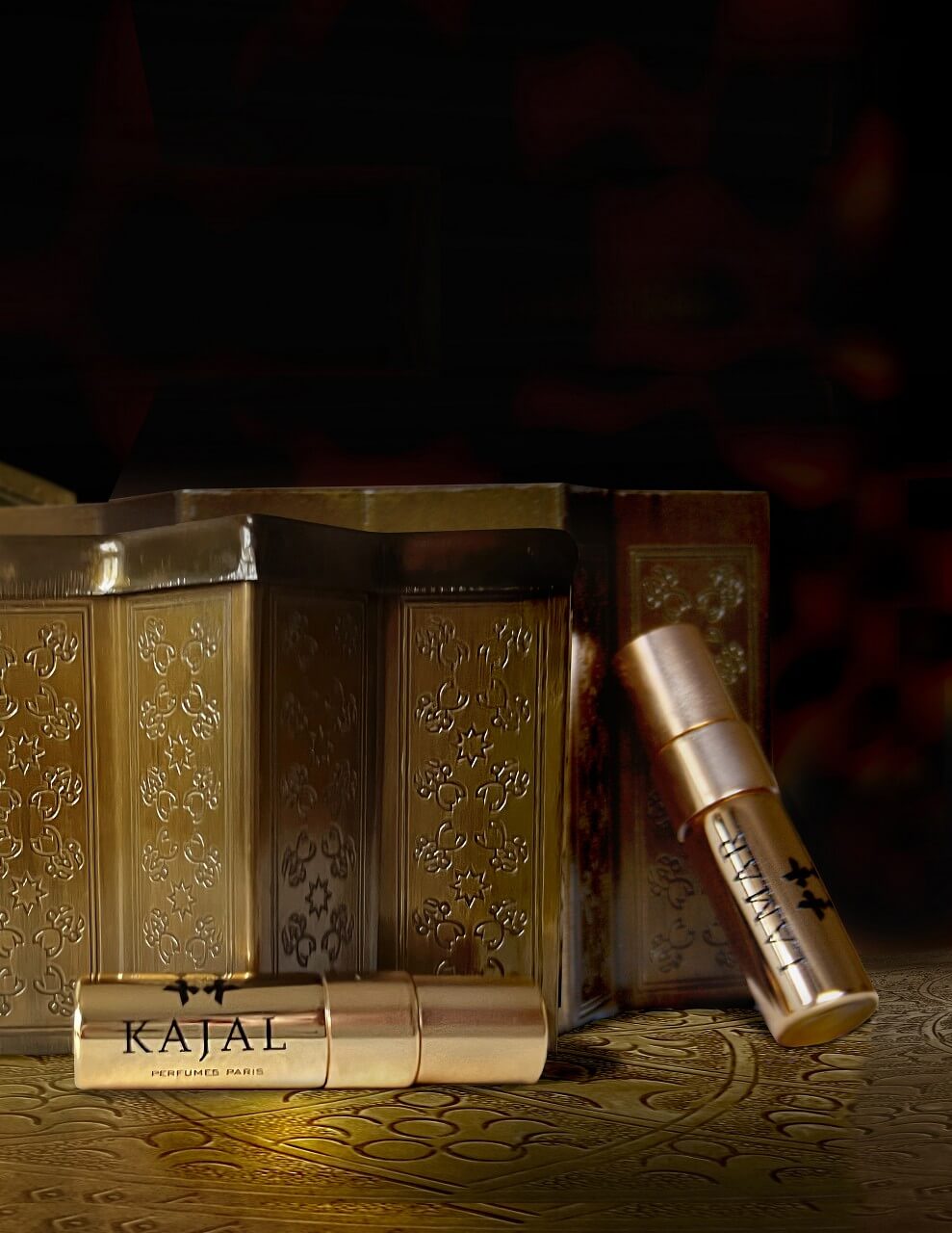 Kajal Treasure Box Gold Woman nišas smaržu komplekts, Villa Mode boutique Latvia