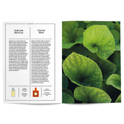 Violet leaf in perfumery. The naturals notebook. Book by Nez Editions. Villa Mode boutique.